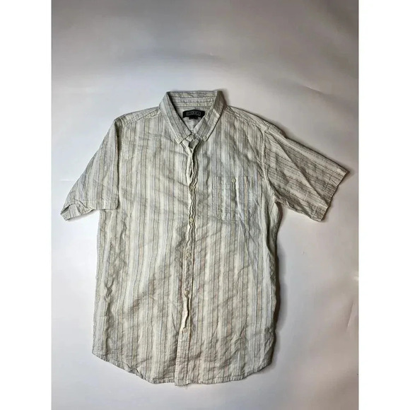 Ezekiel Utah Mens Size Large Striped Shirt Button Up Cotton Lightweight Shirt - Picture 1 of 9